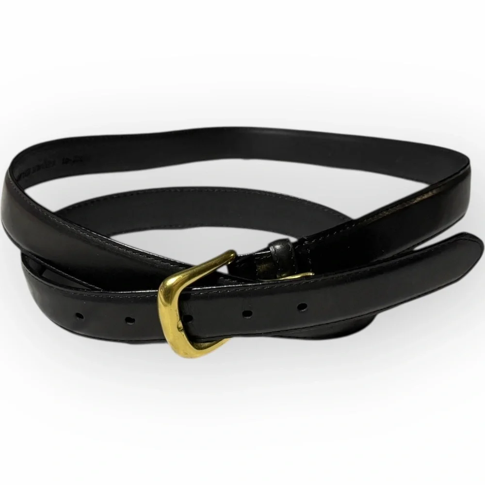 Big Men’s Sleek Black‎ Belt with Solid Brass Buckle